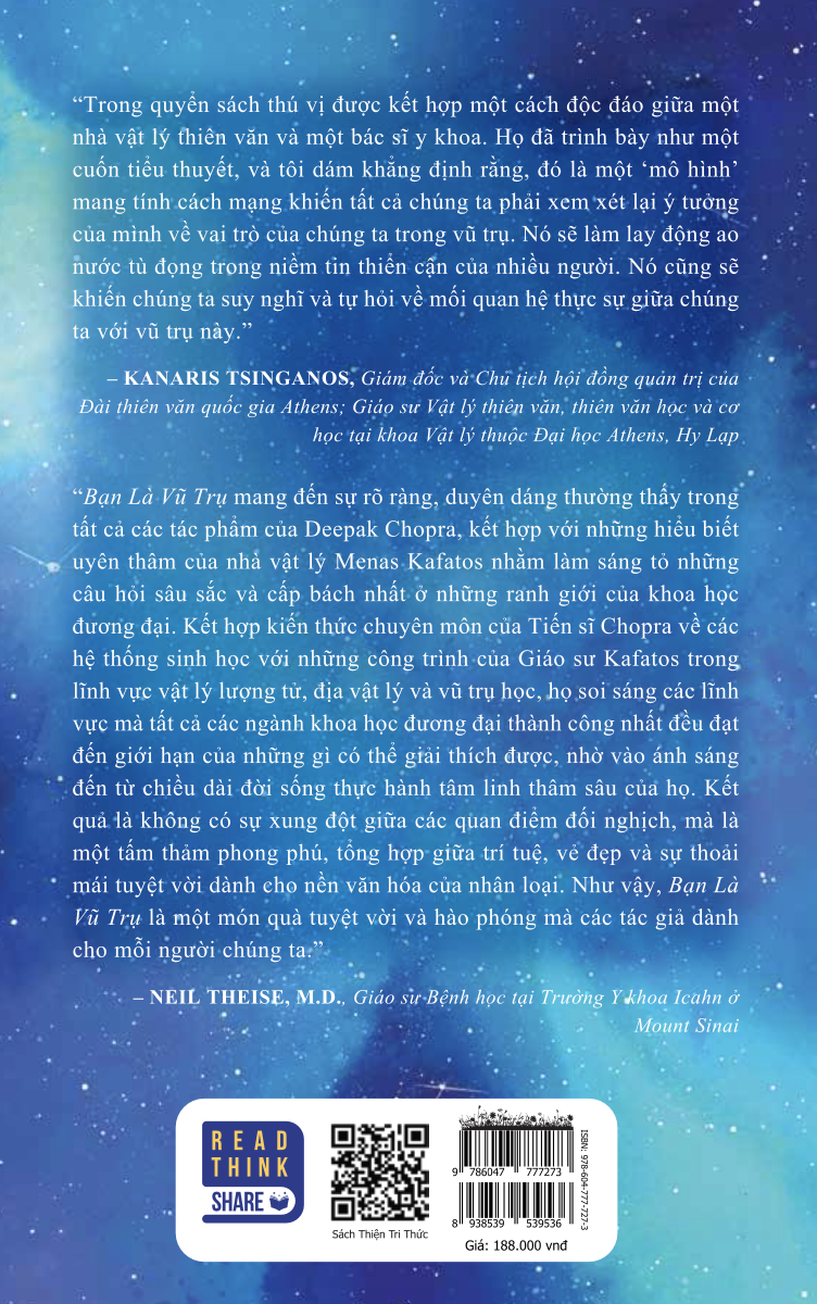 Sách - Bạn là vũ trụ - Deepak Chopra, M.D. và Menas Kafatos, Ph.D.