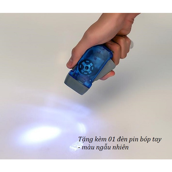 Kính lúp mini phóng đại 60x gập tích hợp 2 đèn led trắng và tím dễ dàng ( Tặng kèm đèn pin cơ bóp tay thân thiện với môi trường )