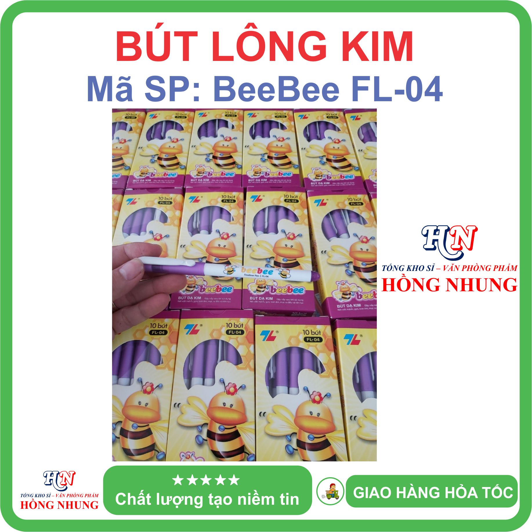 [SALE] Bút lông kim con ong Beebee FL-04, Bút Thiên Long, An Toàn, Không Độc Hại, Kiểu dáng dễ thương
