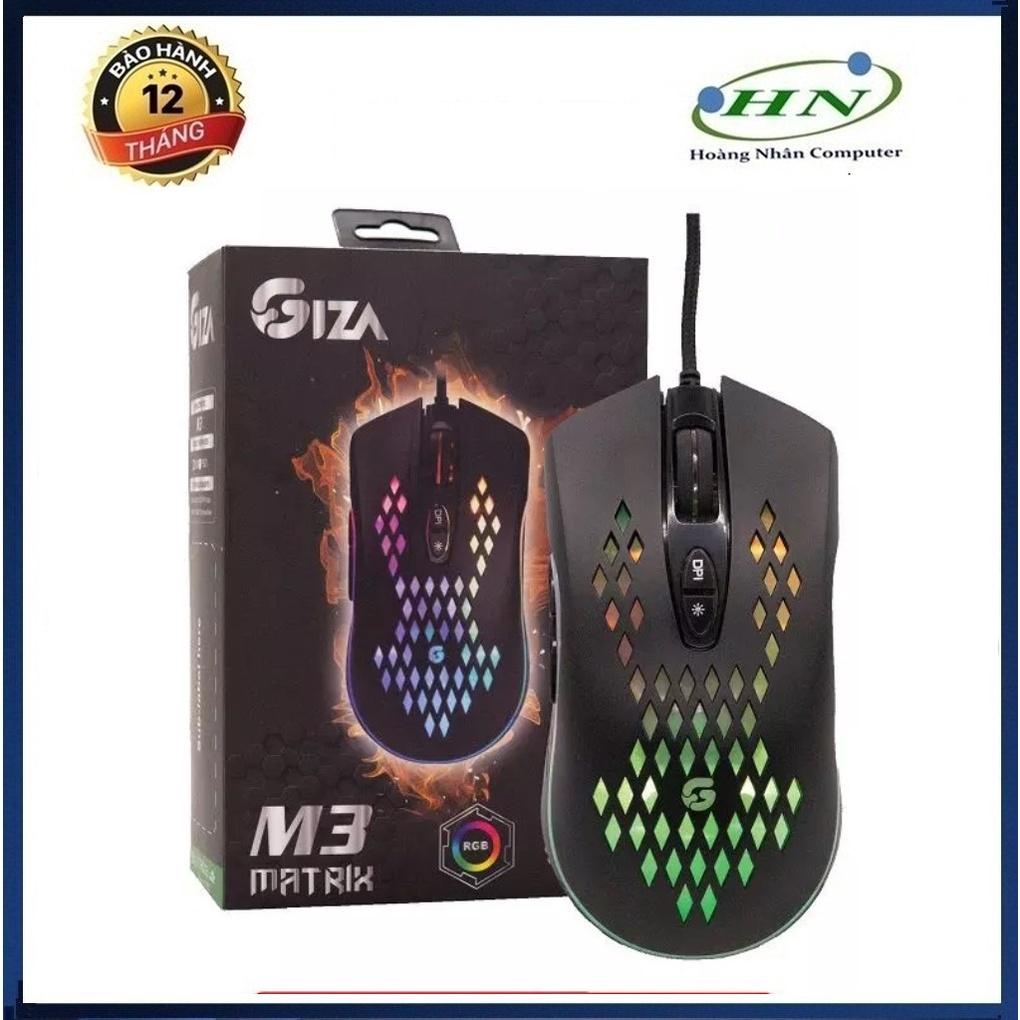 Chuột chuyên game GIZA M3 cổng USB Led RGB 4000 DPI