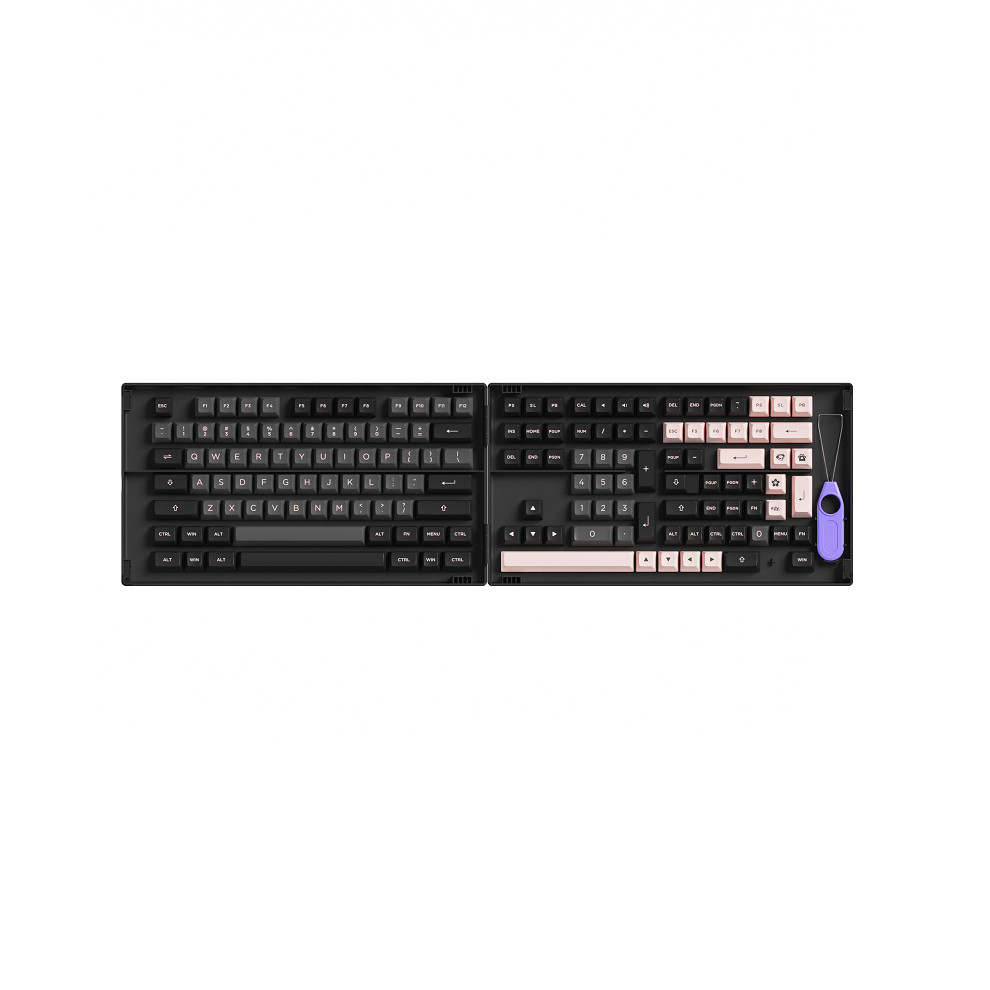 Bộ Set Keycap AKKO - Black Pink (PBT Double-Shot/ASA profile/158 nút) - Hàng Chính Hãng