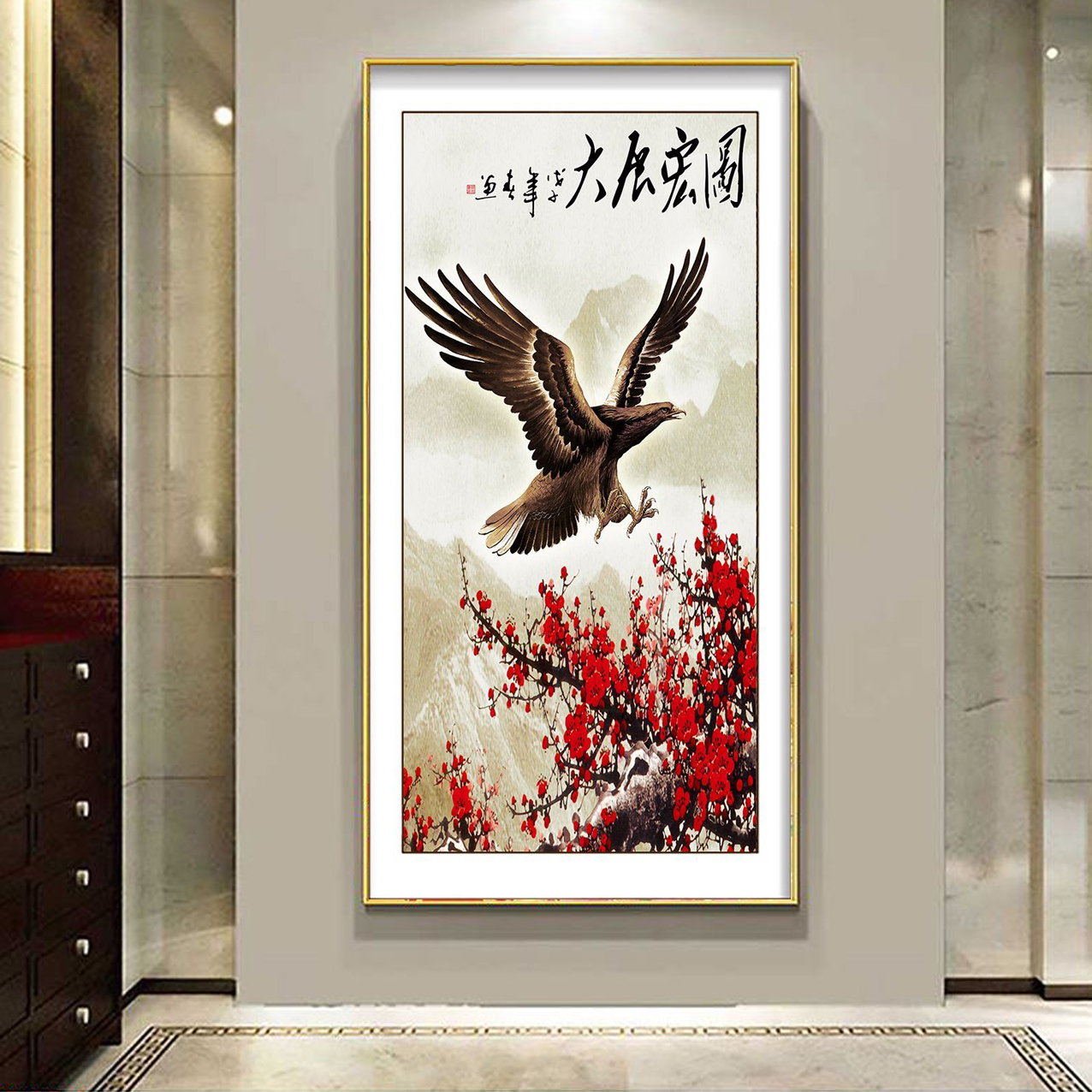 Tranh In Vải Nhẹ Nhàng, Sang Trọng - Tranh Canvas Đại Bàng Sải Cánh