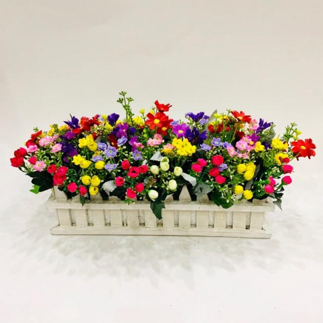 Hàng rào hoa trang trí cầu thang 40cm phụ kiện trang trí tết