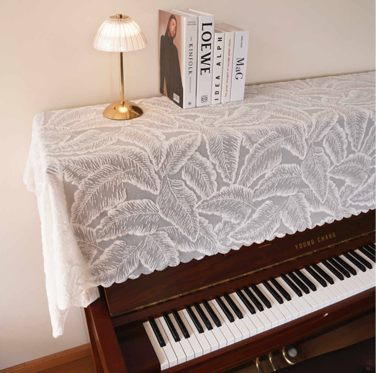 Khăn phủ đàn piano cơ đàn piano điện tử 88 phím sang trọng chống bụi chống xước - Hàng chính hãng