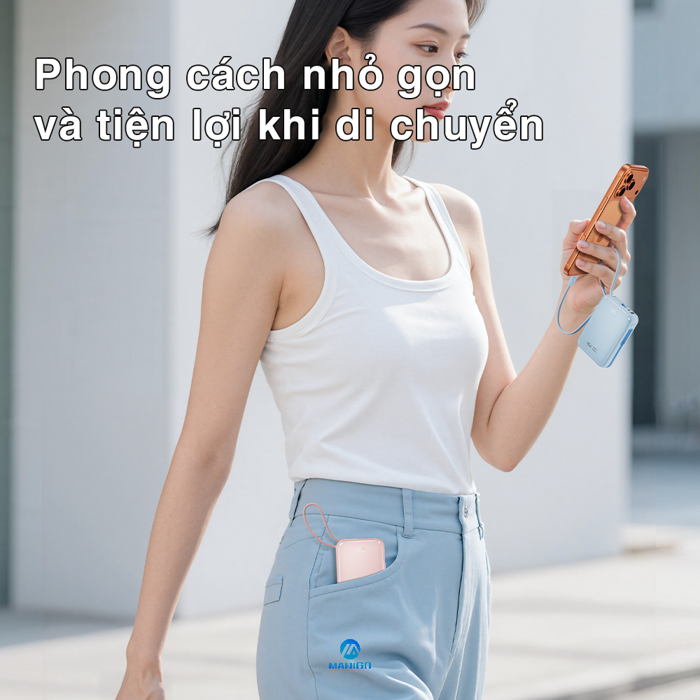 Pin sạc dự phòng ROCKSPACE C04 sạc nhanh 45W kèm dây sạc, dung lượng 10000mAh - hàng chính hãng có bảo hành