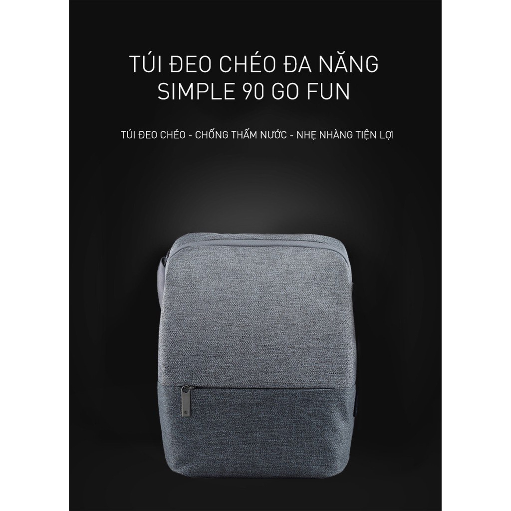 Balo XIAOMI đeo chéo 90 point simple go fun/ túi đeo chéo/nam nữ - Hàng Chính Hãng