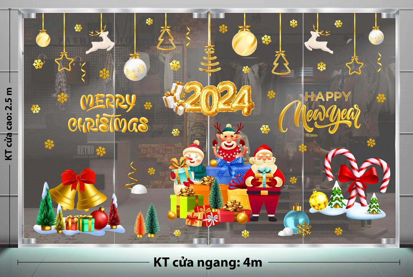 Decal trang trí NOEL 2024 combo số 131