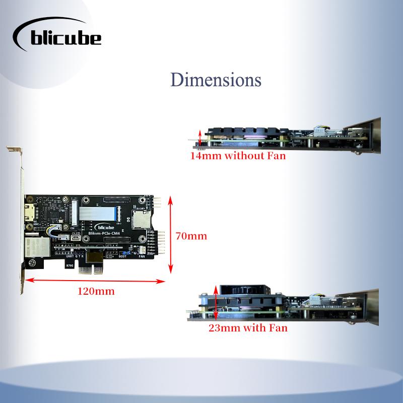 Blikvm PCIe "KVM Over IP" Raspberry Pi CM4 Poe HDMI CSI PIKVM V3