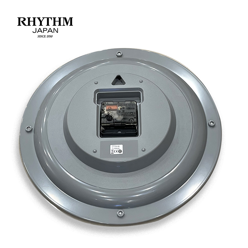 Đồng hồ treo tường Nhật Bản Rhythm CMG876NR18 Kt 31.5 x 4.5cm, 625g Vỏ nhựa. Dùng Pin.