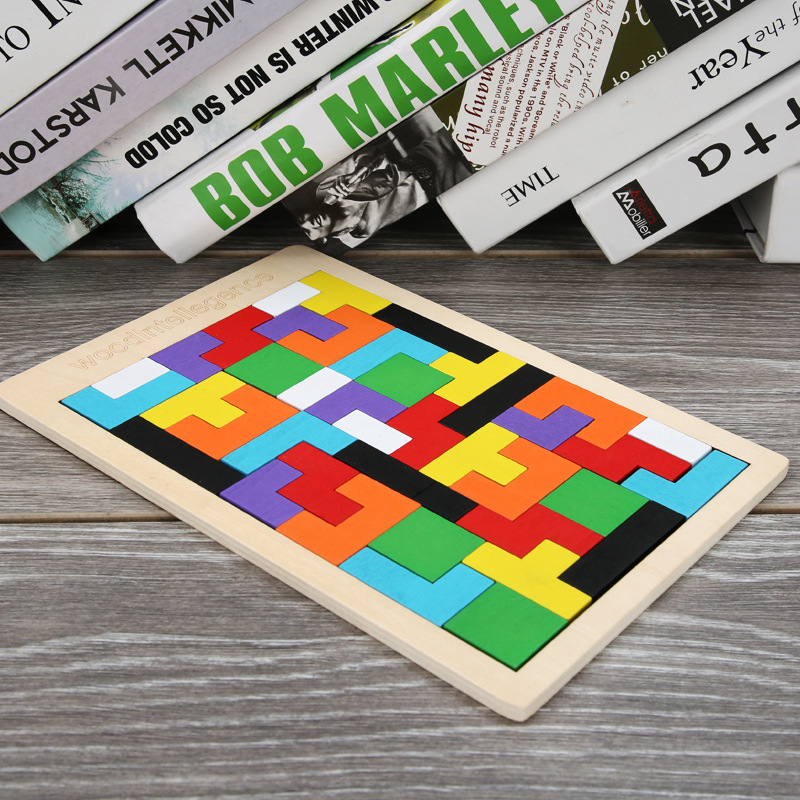 Đồ chơi xếp hình gỗ thông minh Russian Block cho bé – Tetris lắp ghép phát triển tư duy