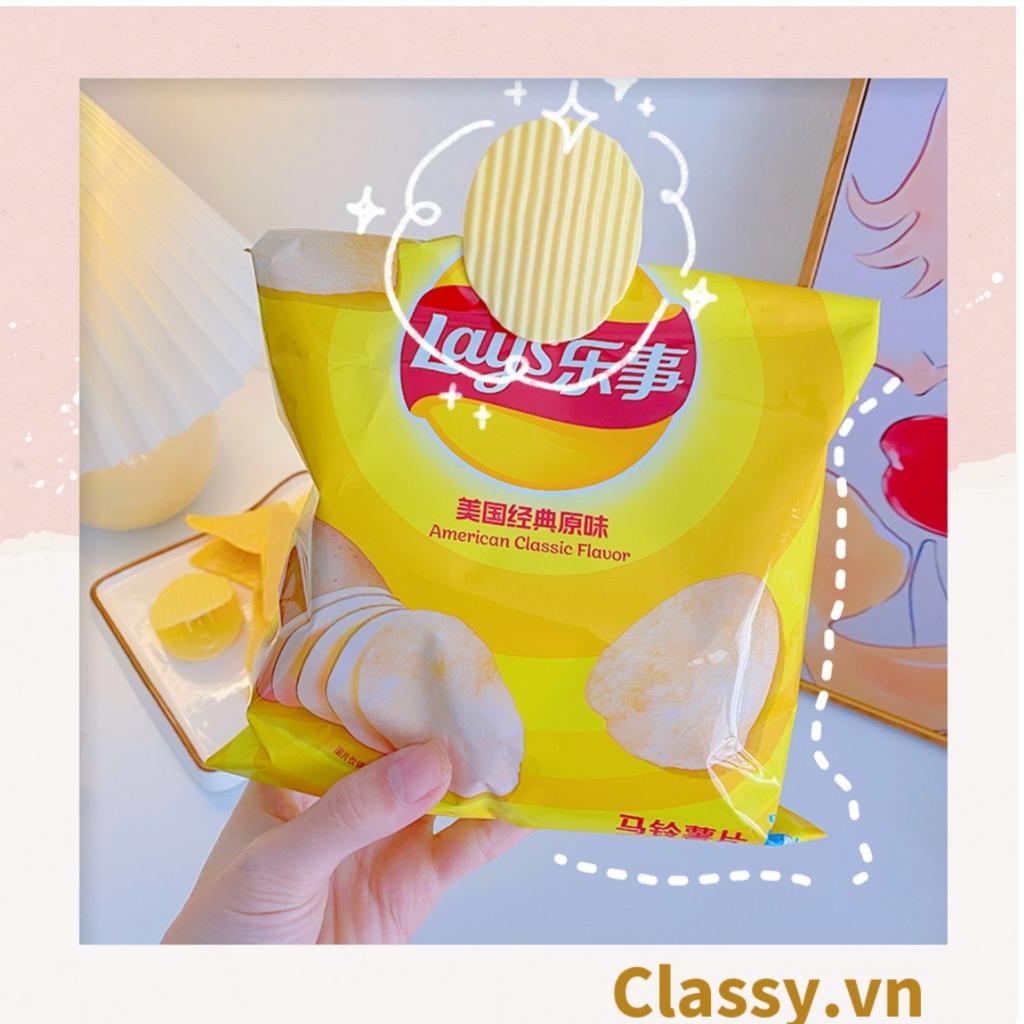 PK936 Kẹp Classy giữ mép túi đồ ăn họa tiết minh họa BimBIm snack khoai tây LAYS, tinh nghịch hài hước hot tiktok