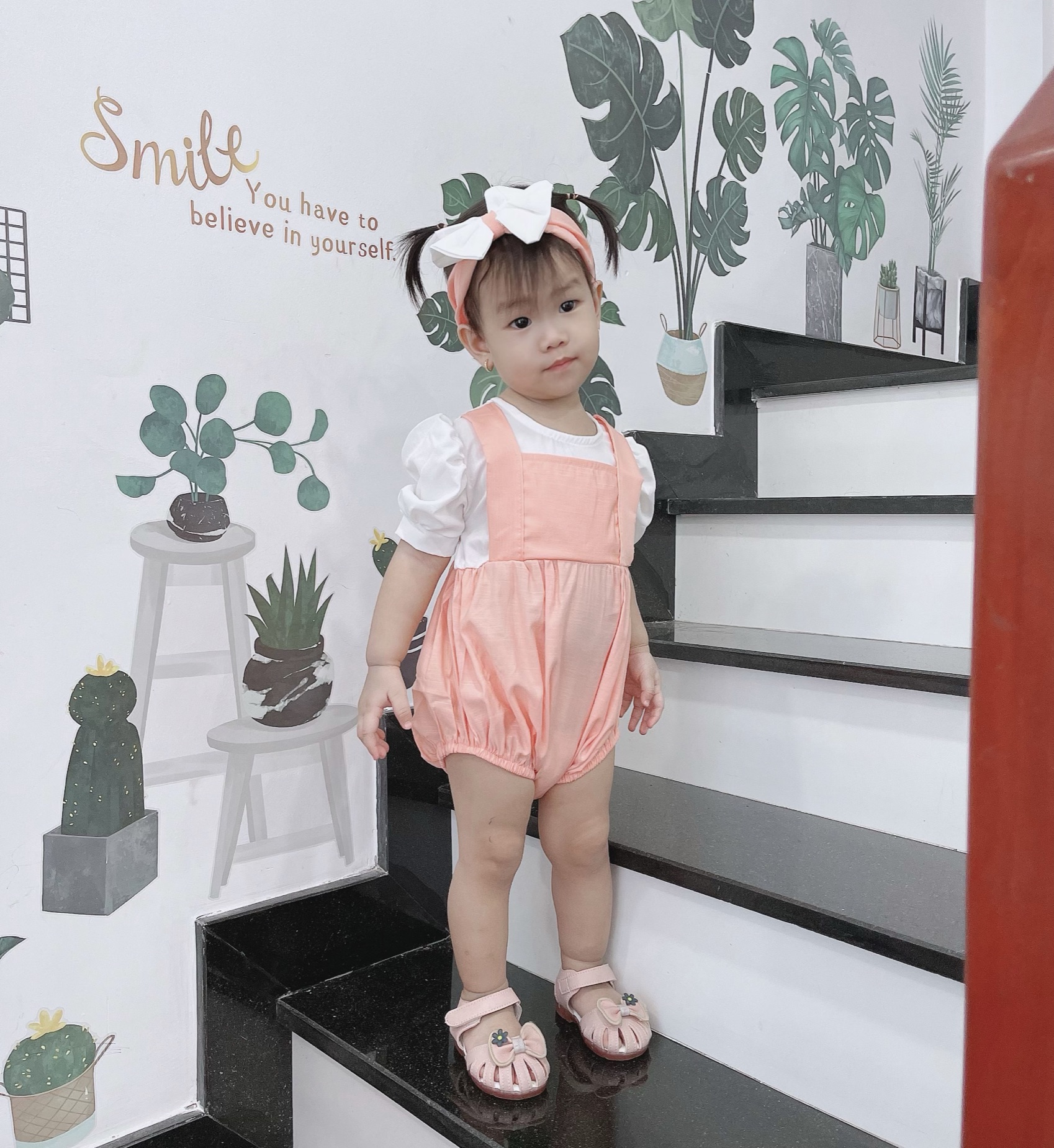 [3-12kg] Body Dây Nơ Hồng Đỗ NHÍM XÙ KIDS Cho Bé Gái Chất Thô Lụa Mềm B091