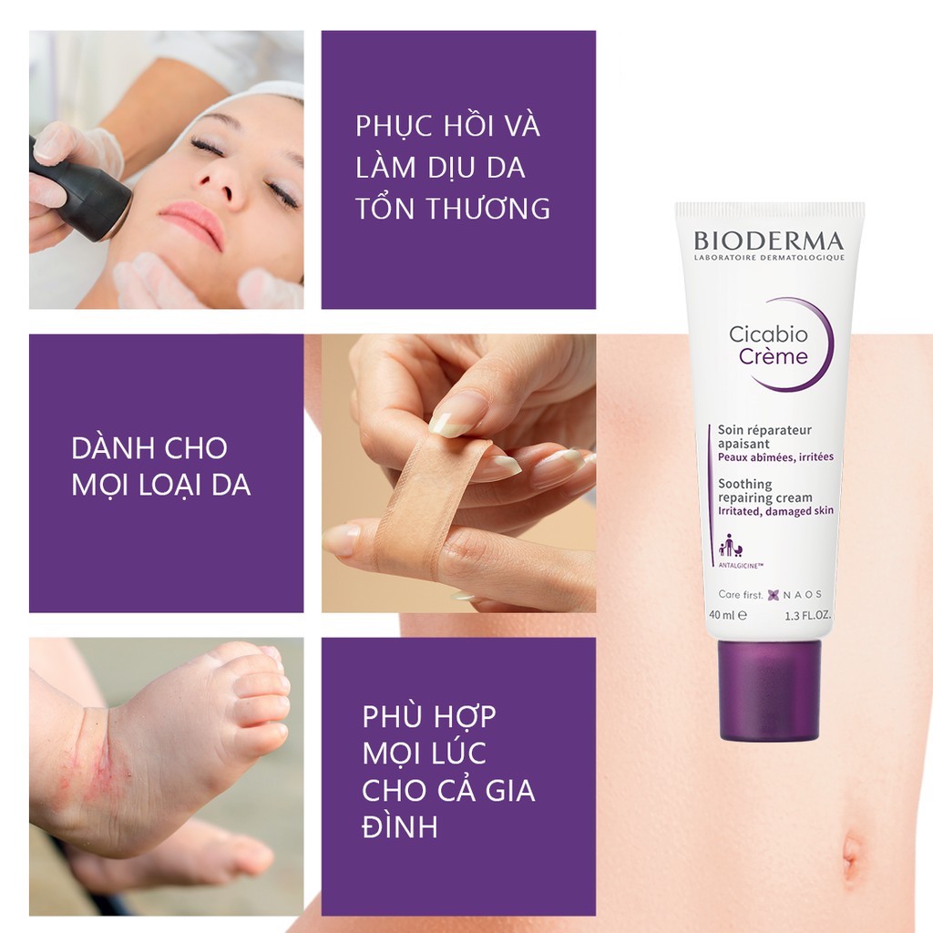 Kem Dưỡng Ẩm Phục Hồi Và Làm Dịu Da Bioderma Cicabio Crème (40ml)