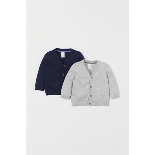 Áo Cardigan bé trai 2 màu xám và navy cực xinh ️