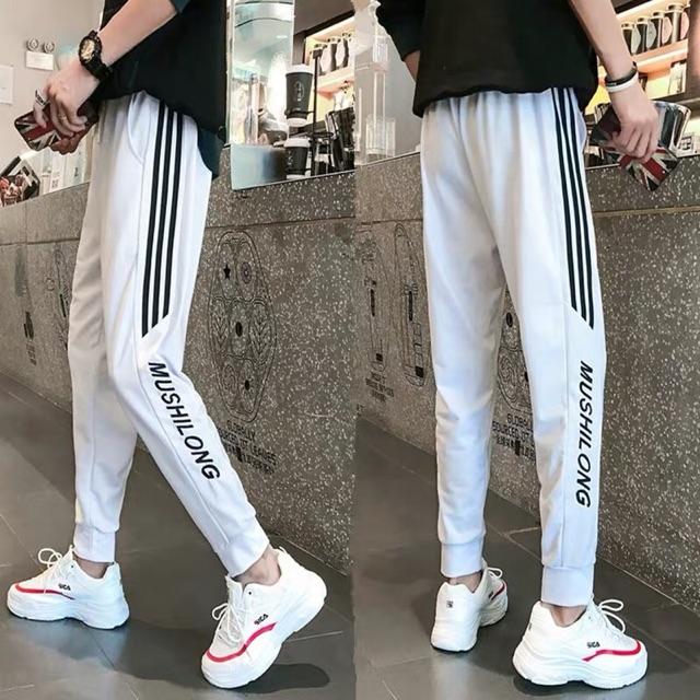 Quần Jogger Da Cá &quot;Đen Xanh