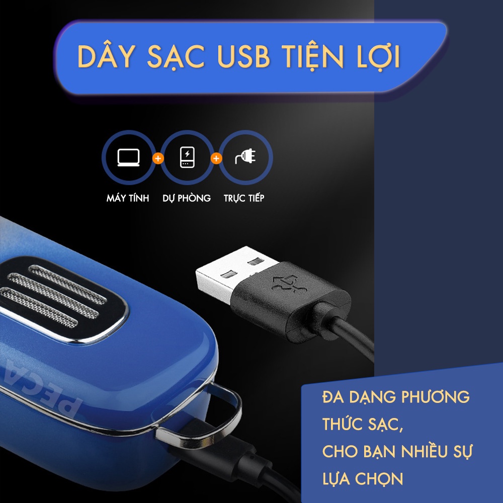 Tông đơ cắt tóc không dây Kemei KM-1837 phiên bản mới cải tiến điều chỉnh 2 mức tốc độ màn hình LCD thông minh sạc nhanh USB công suất mạnh