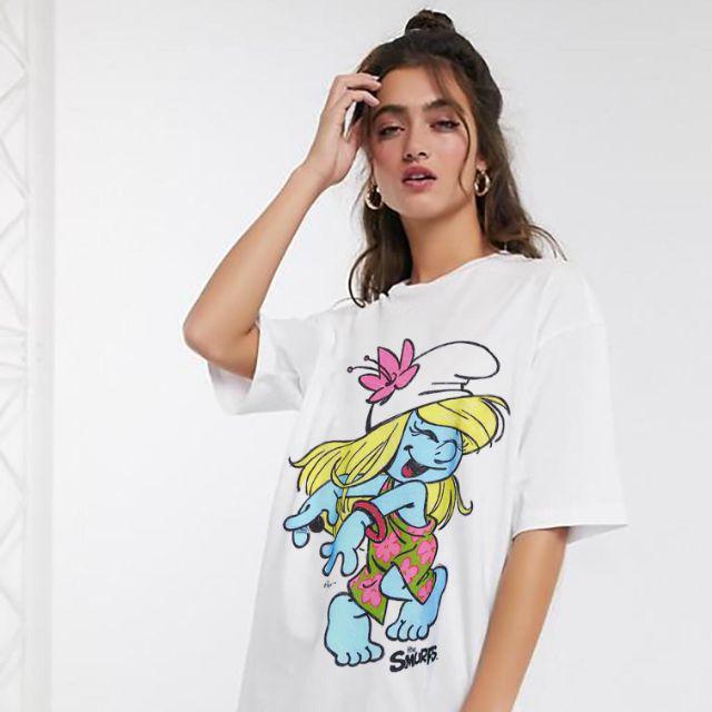 Áo thun new Zr Xitrum  SMURFETTE THE SMURFS