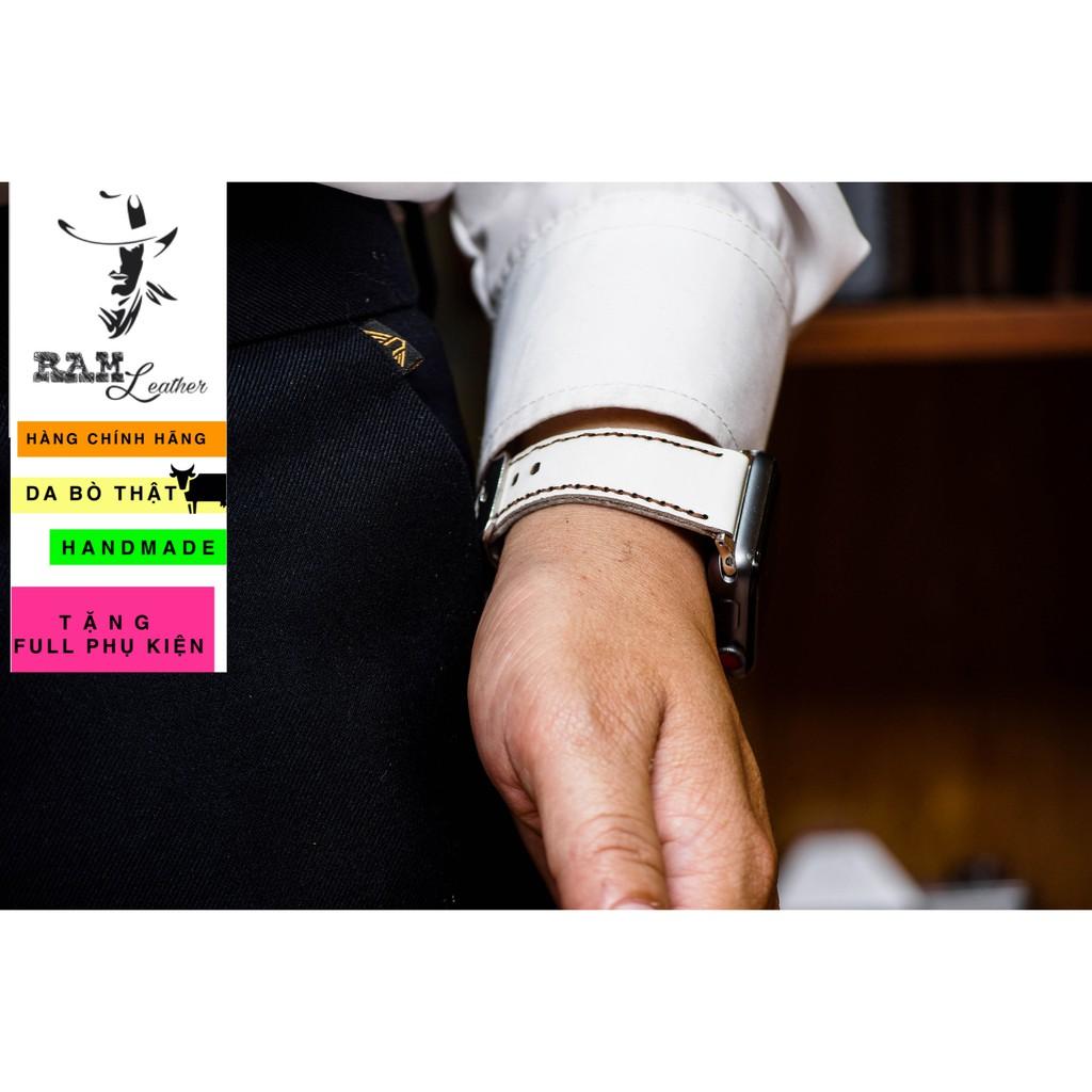 Dây đồng hồ RAM Leather da dê trắng - RAM classic 1996