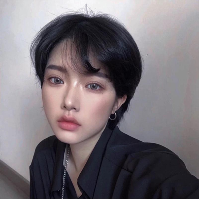 Tóc giả nam nguyên đầu hai mái, tóc giả cả đầu tomboy - TG126