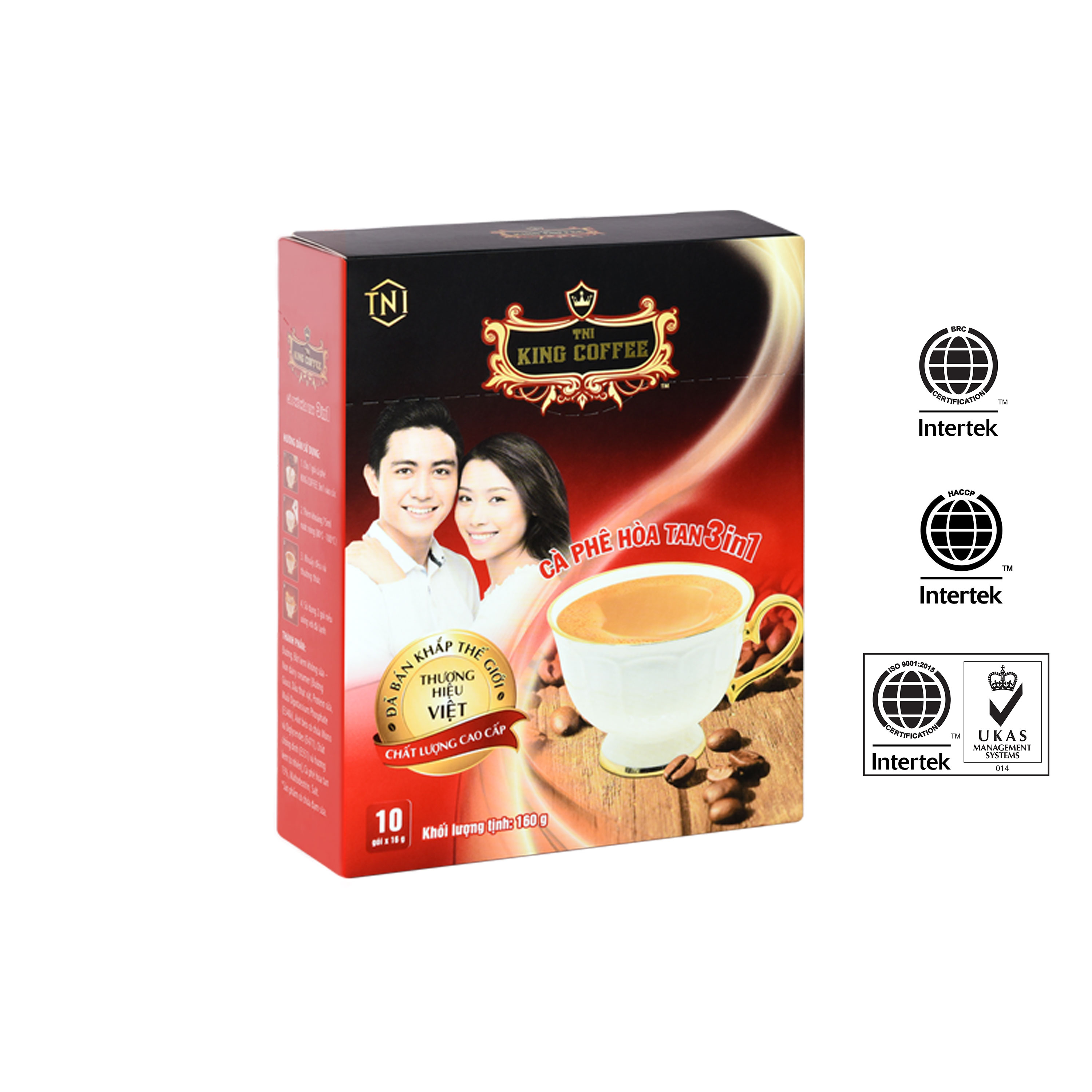 Combo 2 Cà Phê Hòa Tan 3IN1 KING COFFEE - Túi 88 gói x 16g + Cà Phê Hòa Tan 3IN1 KING COFFEE - Hộp 10 gói x 16g