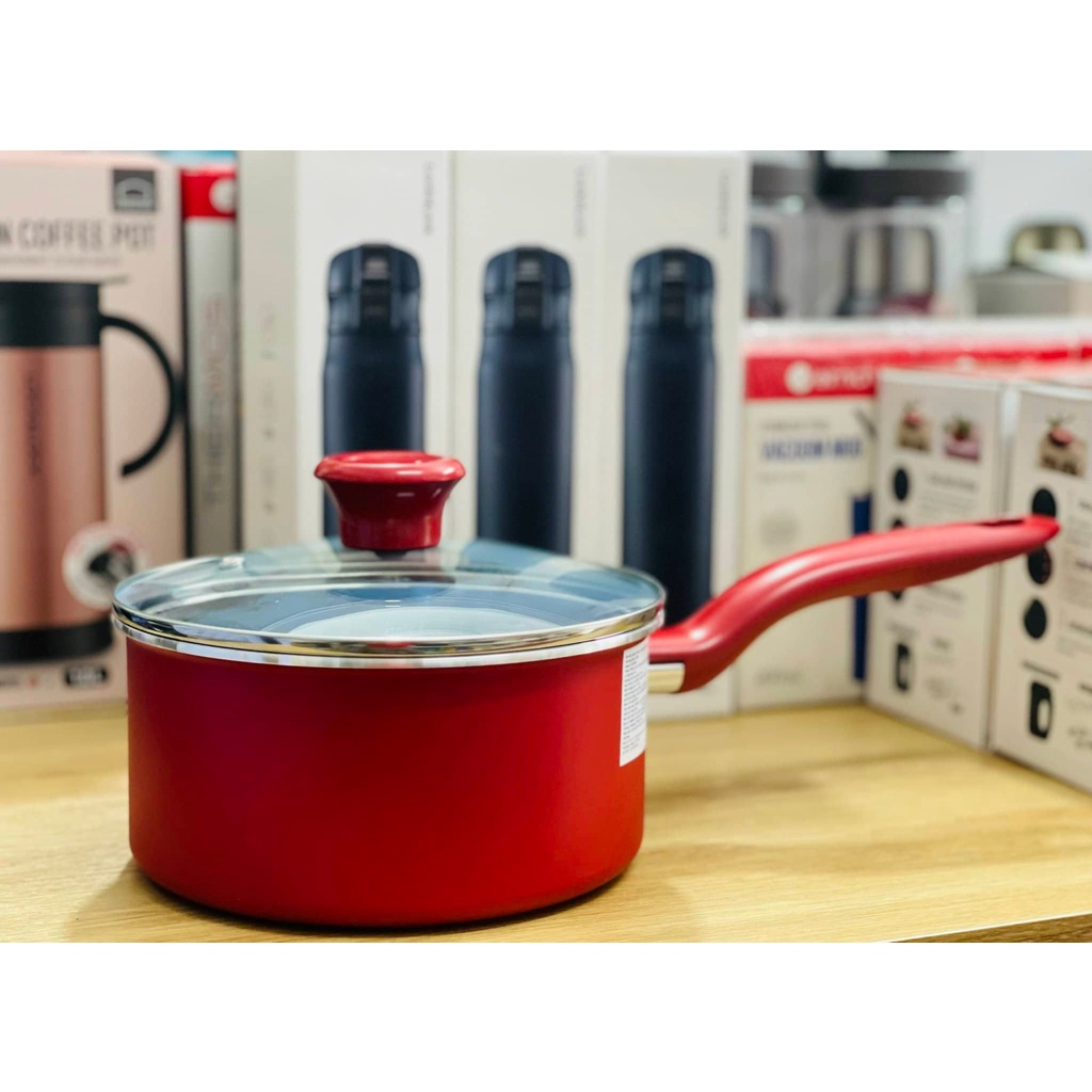 Quánh chống dính đáy từ Tefal So Chef G1352395 18cm có nắp Nồi nấu bột tefal so chef 18cm - Hàng chính hãng