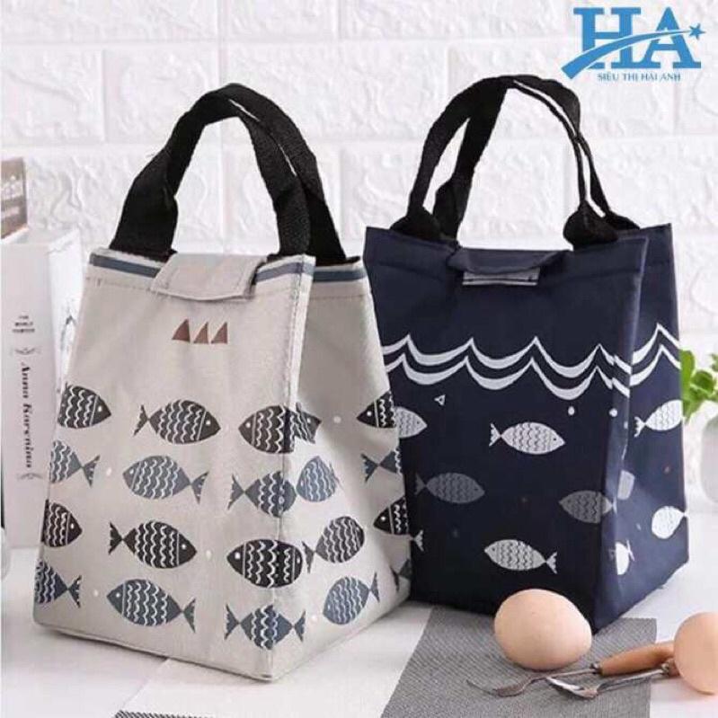 Túi đựng cơm hình cá giữ nhiệt 4 màu