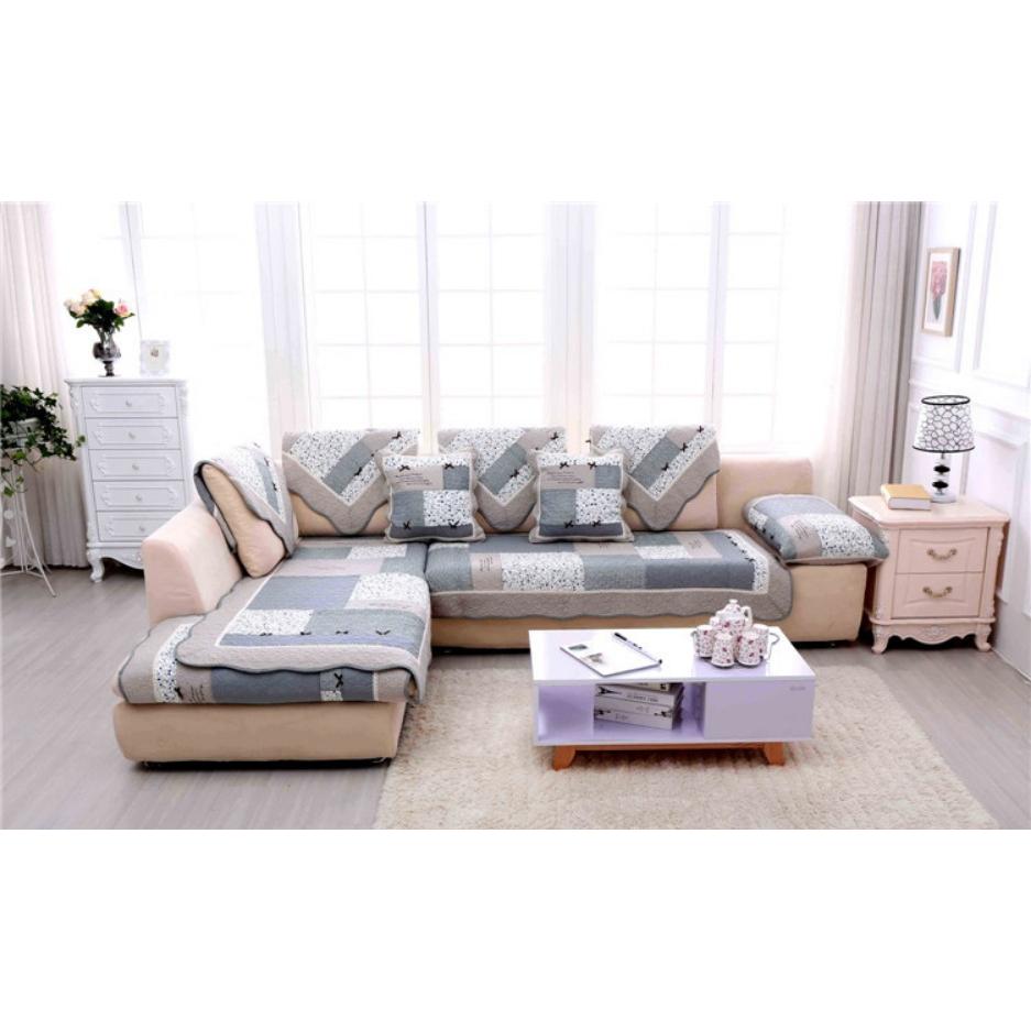 Thảm sofa - 4 nơ xanh dương - TSF005