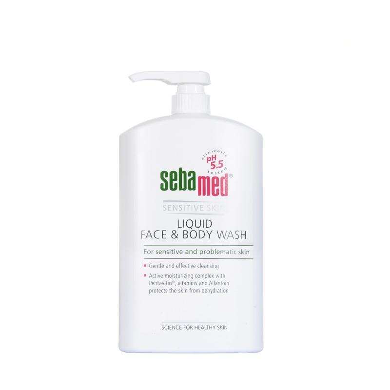 Sữa Rửa Mặt Và Tắm Toàn Thân Sebamed Face &amp; Body Wash pH5.5 - 1000ml