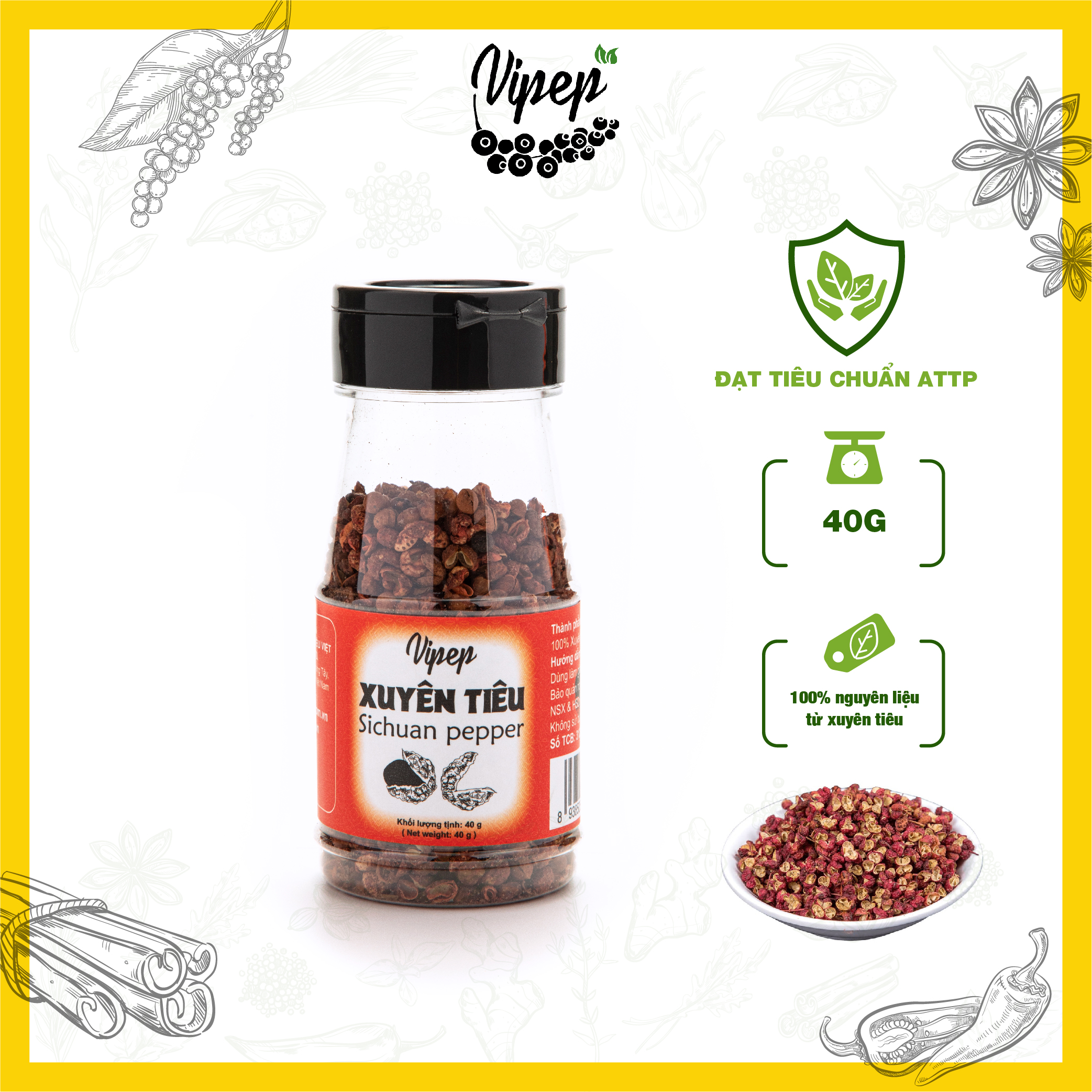 Xuyên Tiêu Vipep 40gr