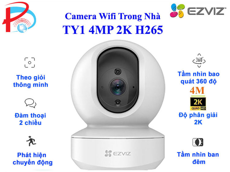 Hình ảnh CAMERA WIFI TRONG NHÀ EZVIZ TY1 4MP 2K QUAY QUÉT 360 ĐỘ - ĐÀM THOẠI 2 CHIỀU - HÀNG CHÍNH HÃNG