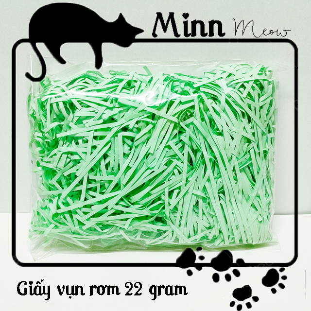 [22 Gram] Giấy vụn giấy rơm trang trí lót hộp quà hoặc túi giấy - giảm sốc món quà - Minn Meow