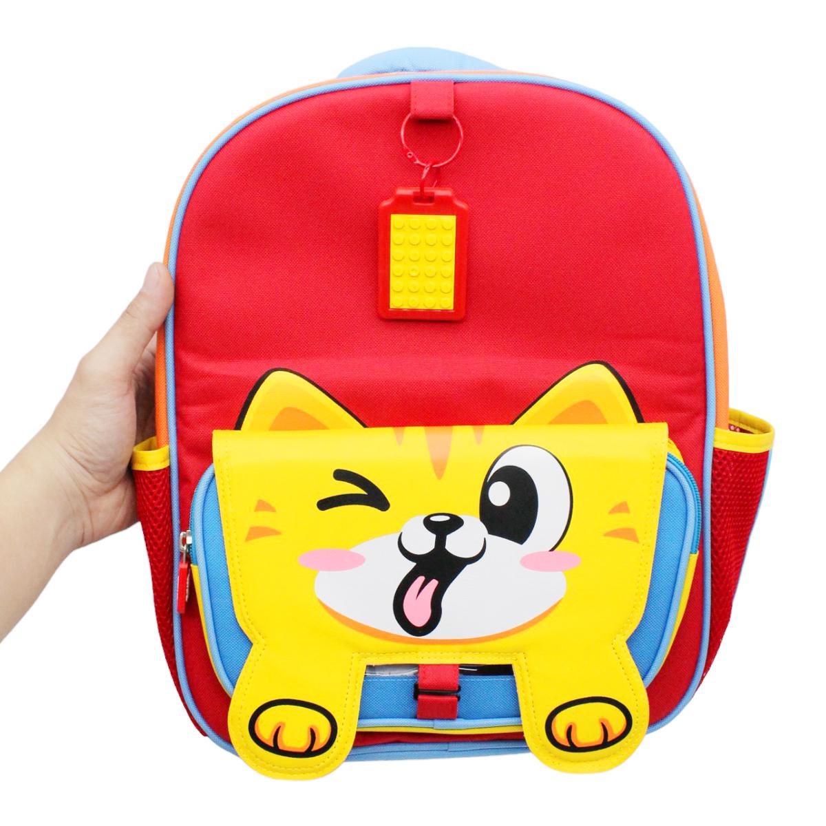 Ba Lô Học Sinh Sáng Tạo Cá Nhân Hóa Kèm Bình Nước Mèo Và Chuột - ToonyKids TN00423-001