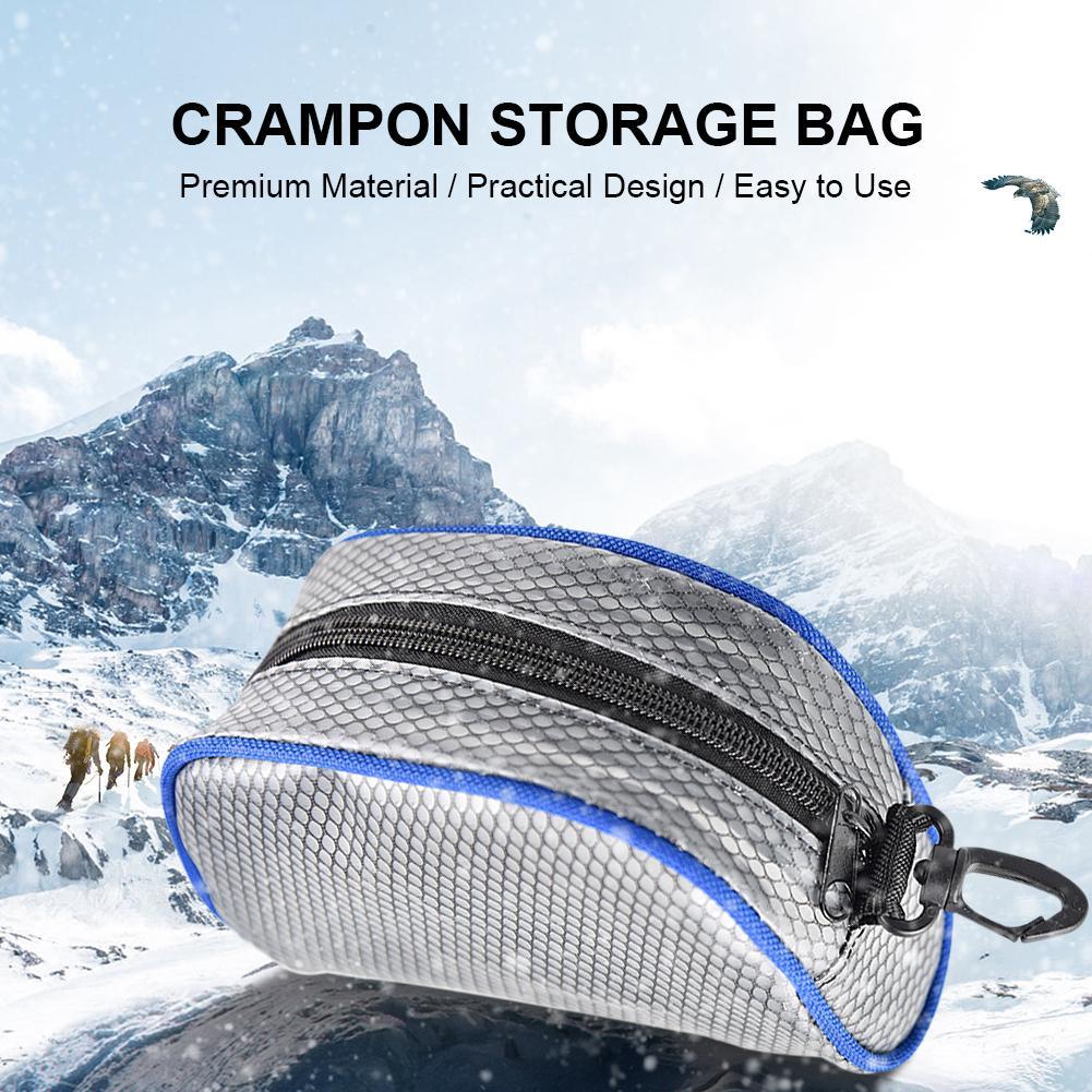 Pvc Crampons Storage Bag Outdoor Adventure Climbing Climbing Kit Shoe Spike Shoe Cover Crampons Zipper Bag
