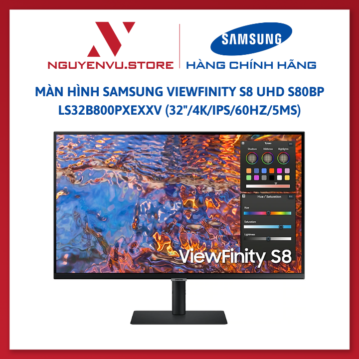 Màn hình Samsung ViewFinity S8 UHD S80BP LS32B800PXEXXV (32&quot;/4K/IPS/60Hz/5ms) - Hàng Chính Hãng