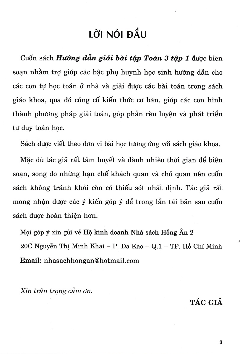 Hướng Dẫn Giải Bài Tập Toán 3 - Tập 1 (Bám Sát SGK Chân Trời Sáng Tạo) _HA