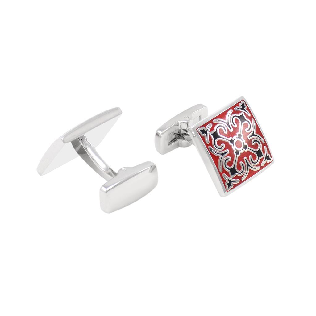 2-3pack French Cufflinks Square Pattern Cuff Links Men's Business Enamel Jewelry