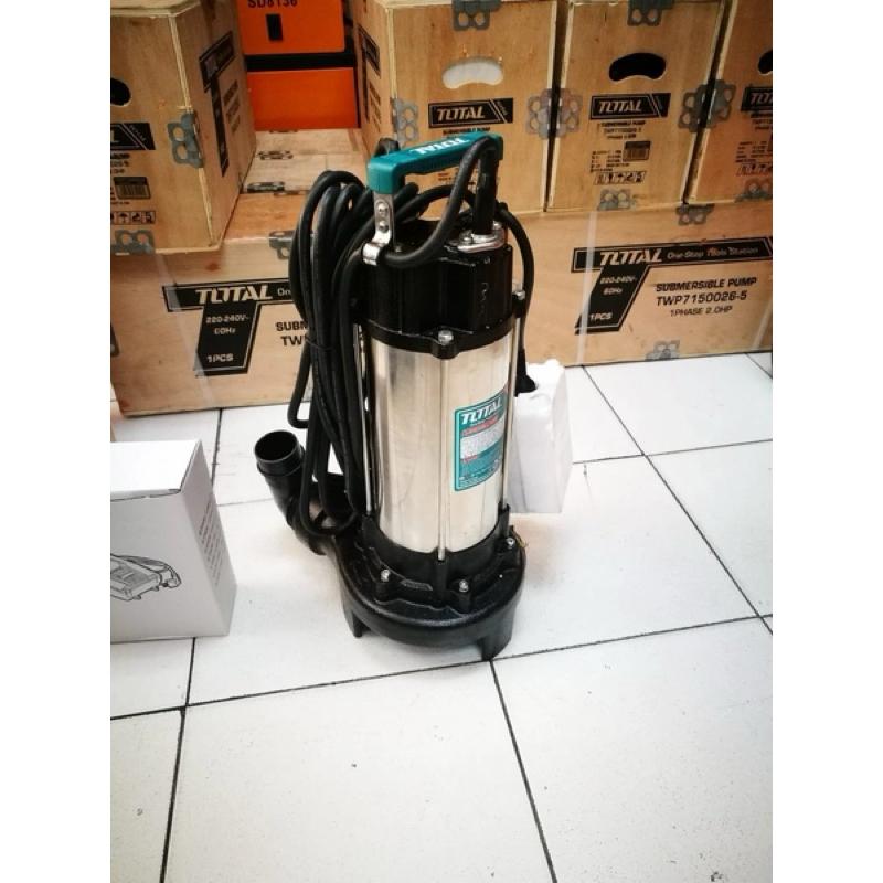 MÁY BƠM CHÌM NƯỚC THẢI BH 3 THÁNG 1500W TOTAL TWP7150026 - HÀNG CHÍNH HÃNG