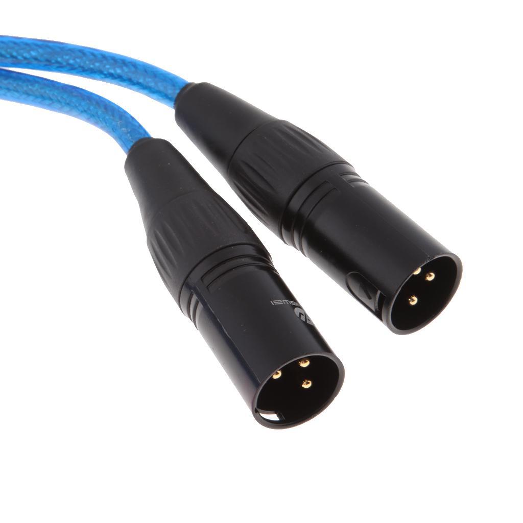 2Pieces 1/8 Inch to Dual XLR Stereo Splitter Cable - Male
