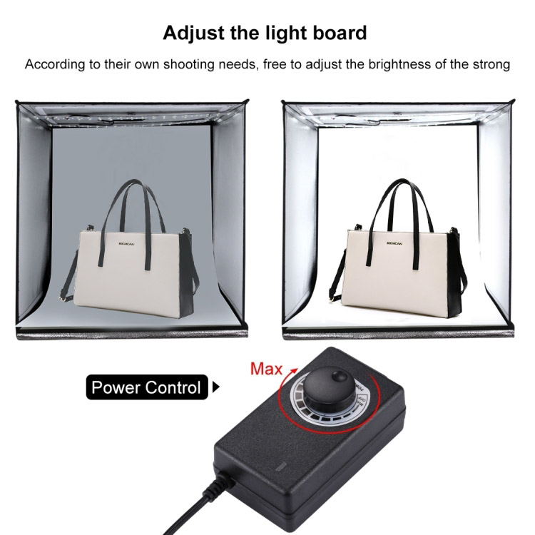 Hộp chụp sản phẩm studio chuyên nghiệp gấp gọn kèm đèn LED 40cm x 40 cm x 40cm Promax Puluz PU5040EU