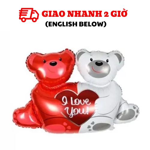 Bóng gấu ôm tim đỏ vlt60