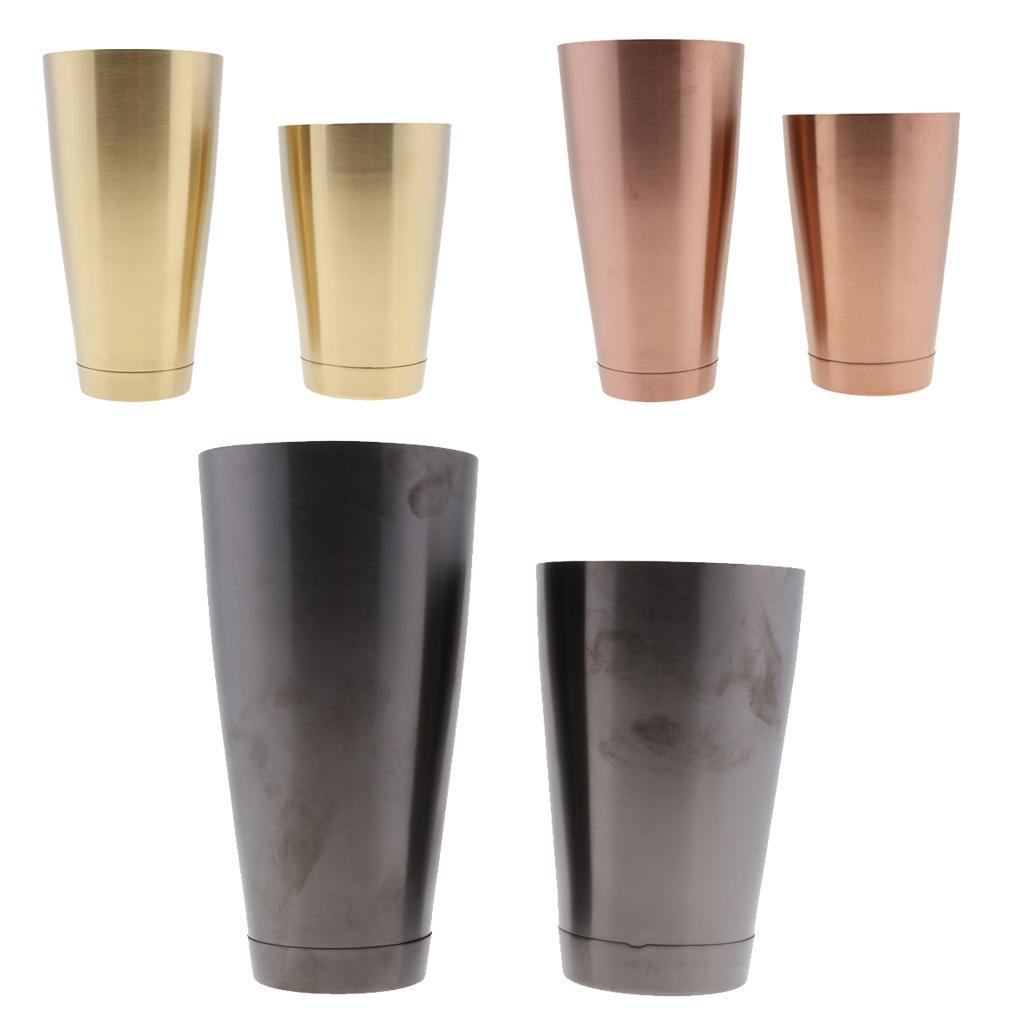 Cocktail Shaker Set Stainless Steel Bartender Boston Shaker Pourers Black