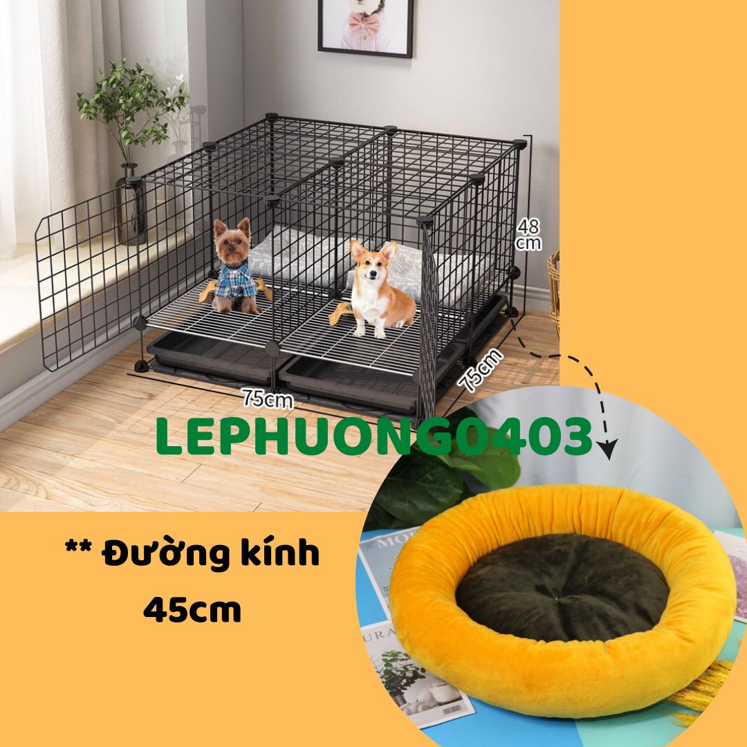 Ổ NỆM NẰM TRÒN DÀNH CHO CHÓ MÈO SIZE 45CM CAO CẤP