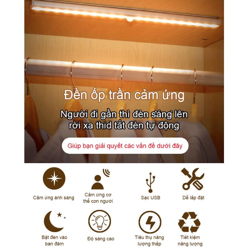 Đèn led gắn tủ quần áo, led cảm ứng hồng ngoại