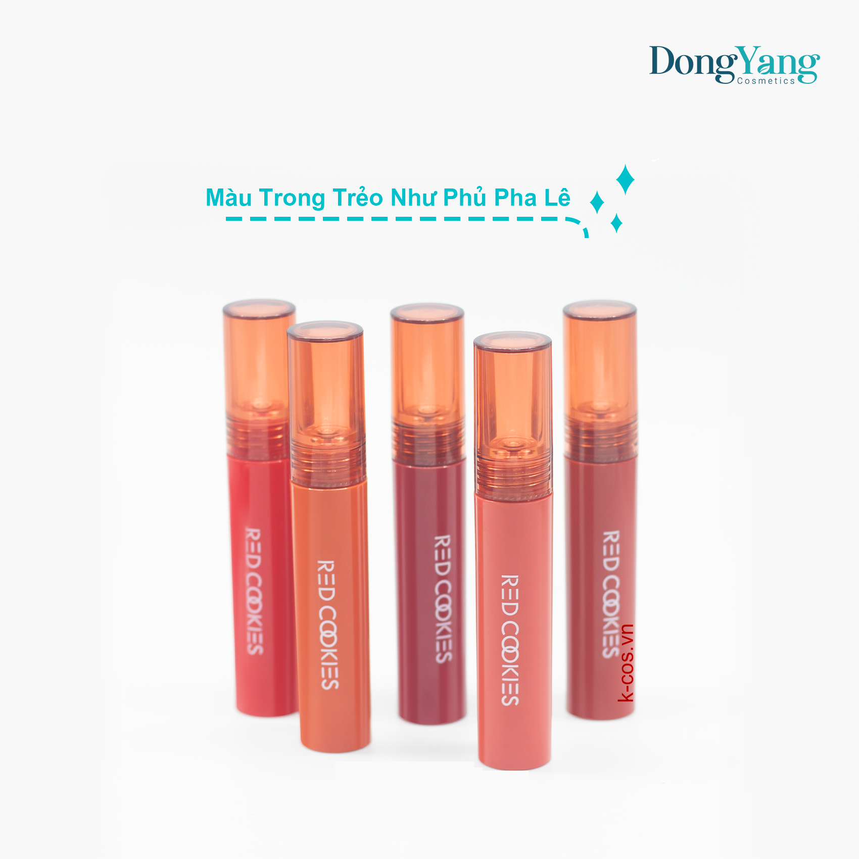 Son Bóng Red Cookies Glow Water Wrap Tint Hàn Quốc Màu W5 - Đỏ Gạch