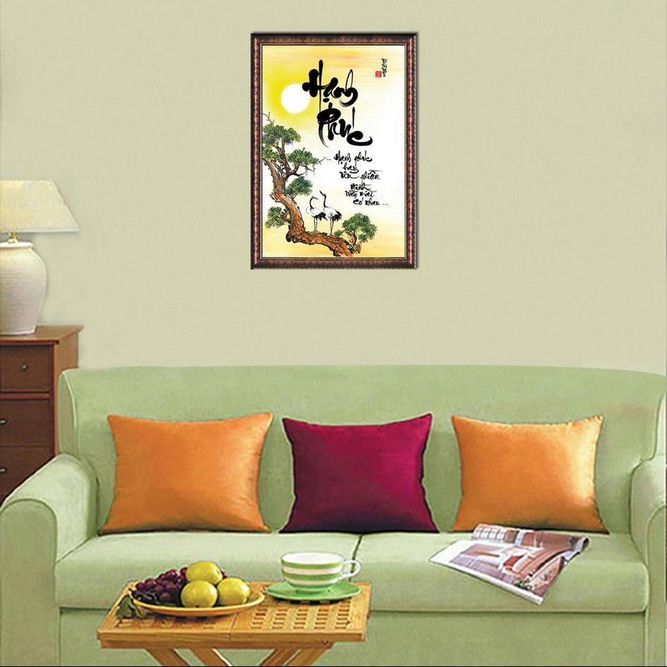 Tranh thư pháp chữ Đức, chữ Tâm TP-41X56