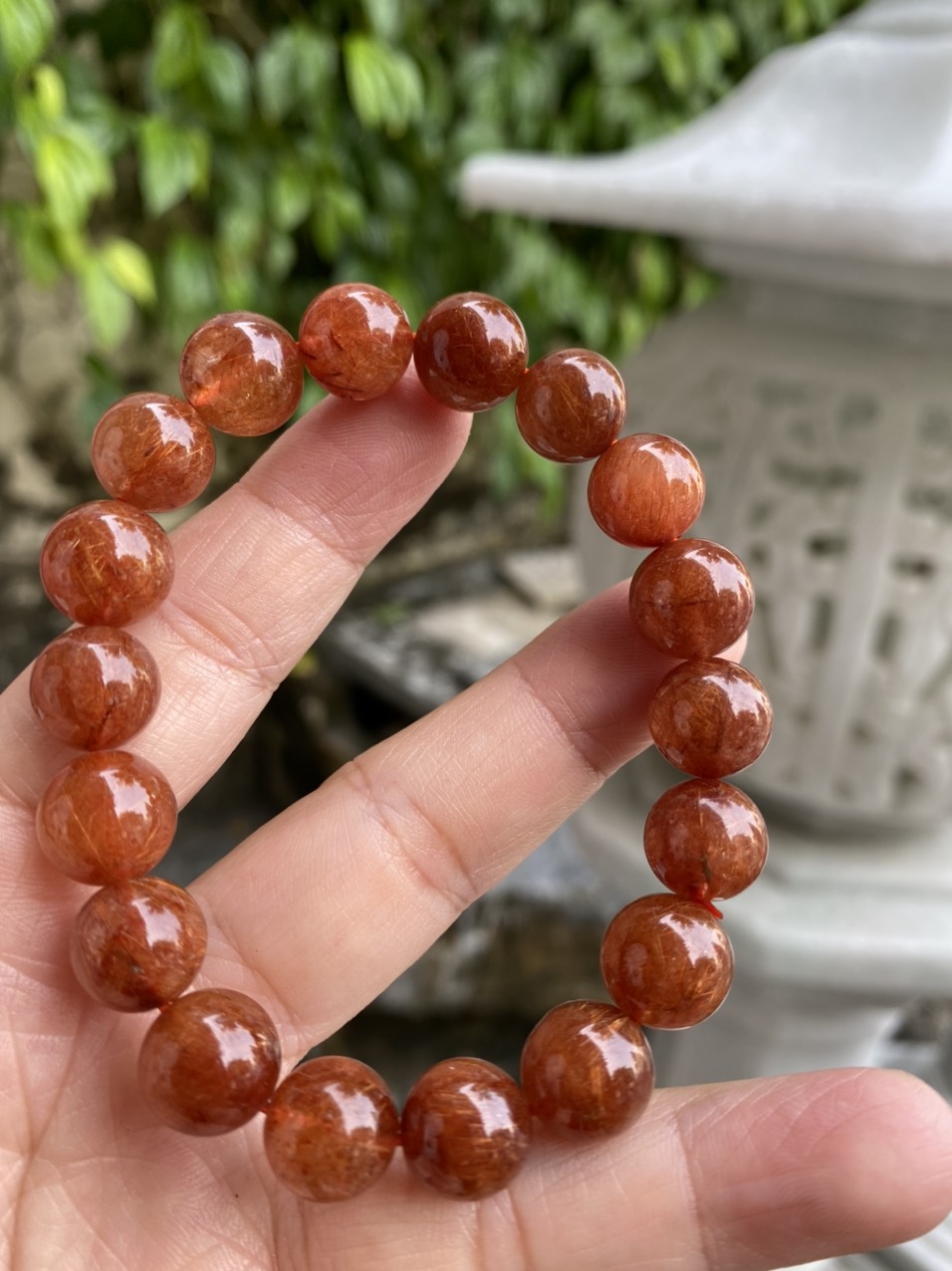 Vòng tay Thạch anh tóc đỏ size 12li