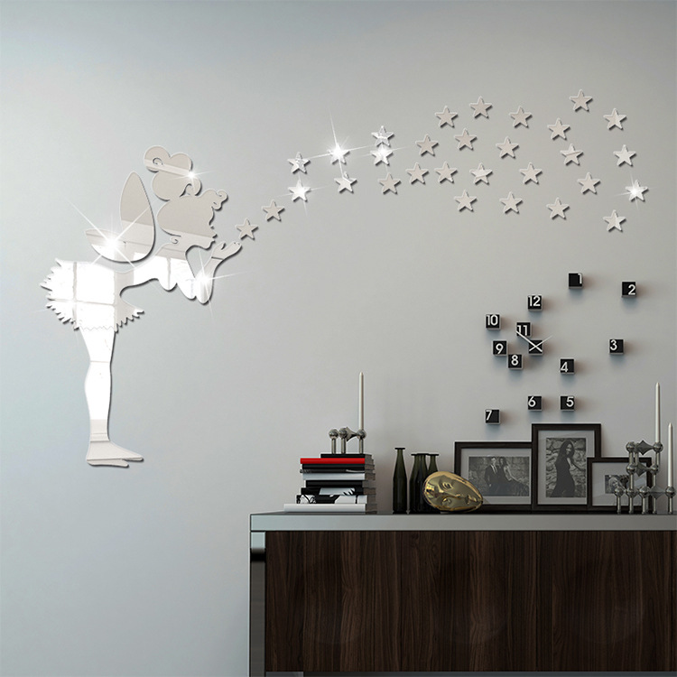Bộ decal trang trí dán tường 3D sáng tạo cao cấp (M8) Thiên thần