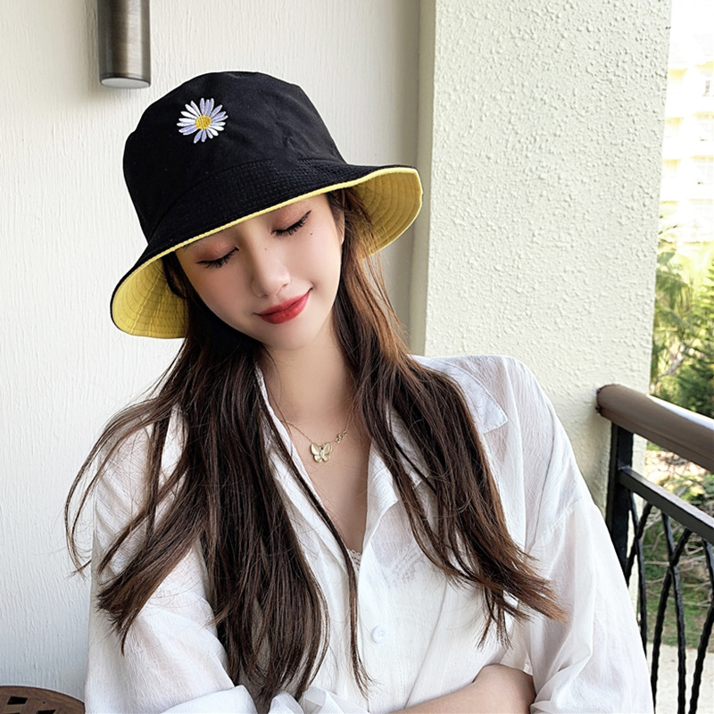Mũ Bucket Sụp, Nón Bucket Nam Nữ Họa Tiết Hoa Cúc Siêu Xinh Xắn MD07