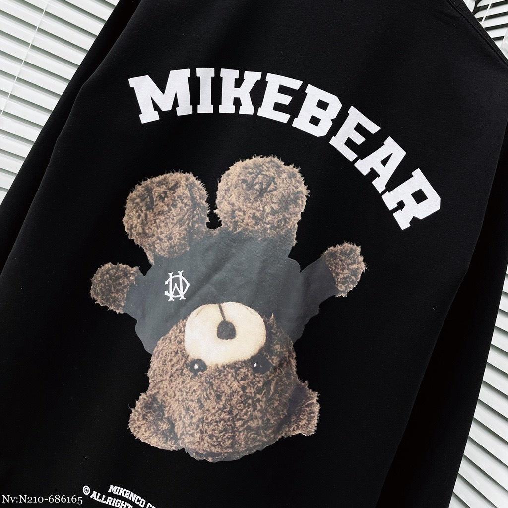 Áo Sweater Nỉ Bông Họa Tiết In MIKEBEAR Form Rộng Unisex Basic Nam Nữ Ulzzang