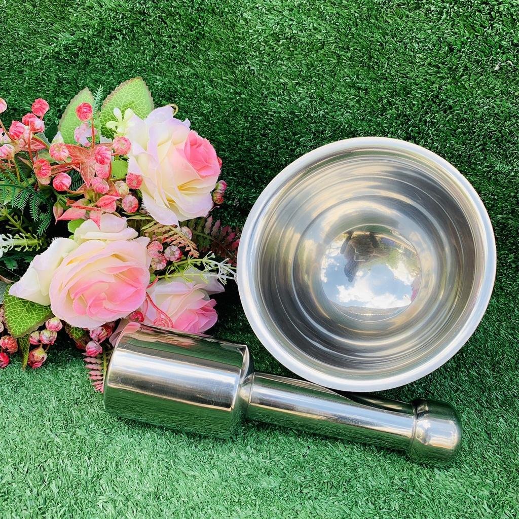 Bộ chày giã cối inox size lớn cực bền và đẹp cao cấp